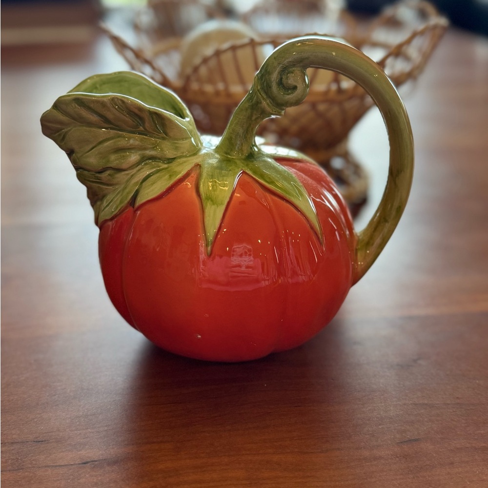 Vintage Haldon Group Tomato Ceramic Pitcher